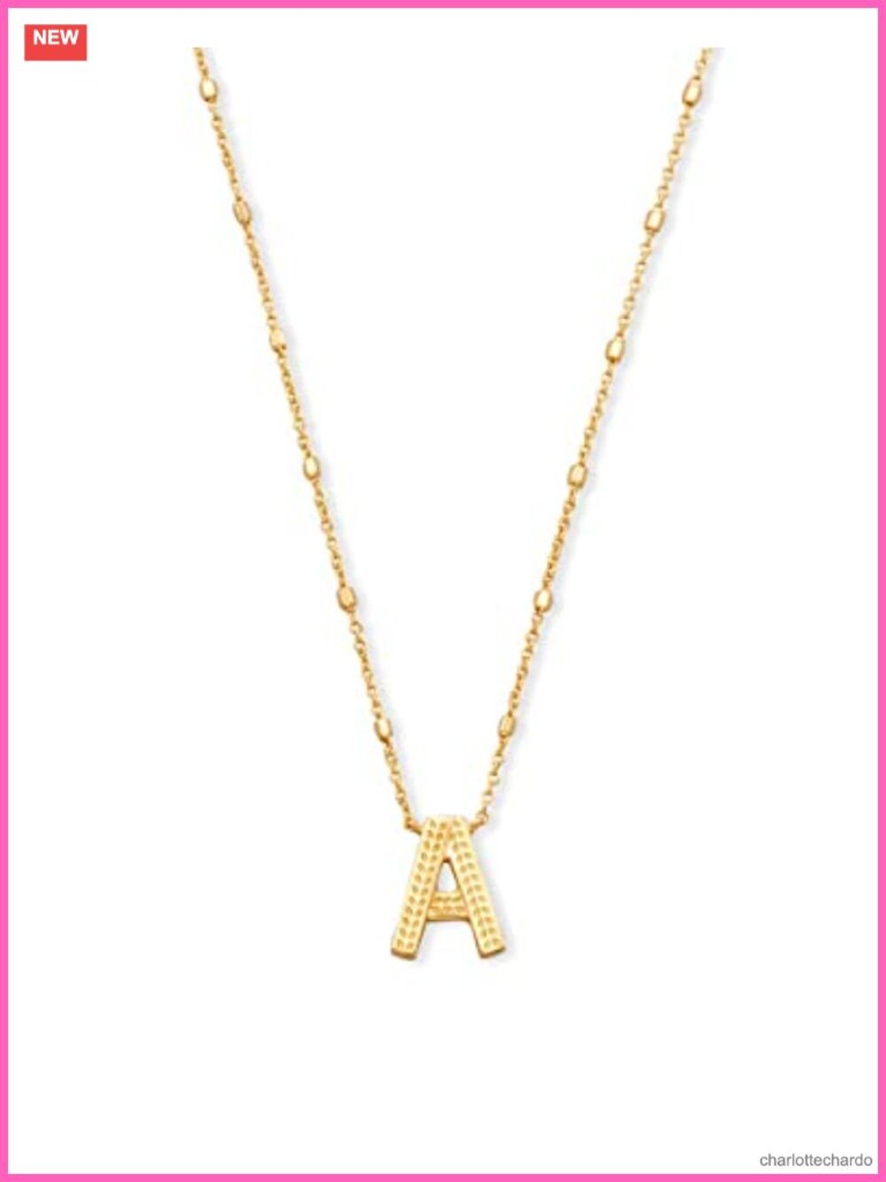Kendra Scott Letter A Pendant Necklace 14k Gold-Plated Brass Women's